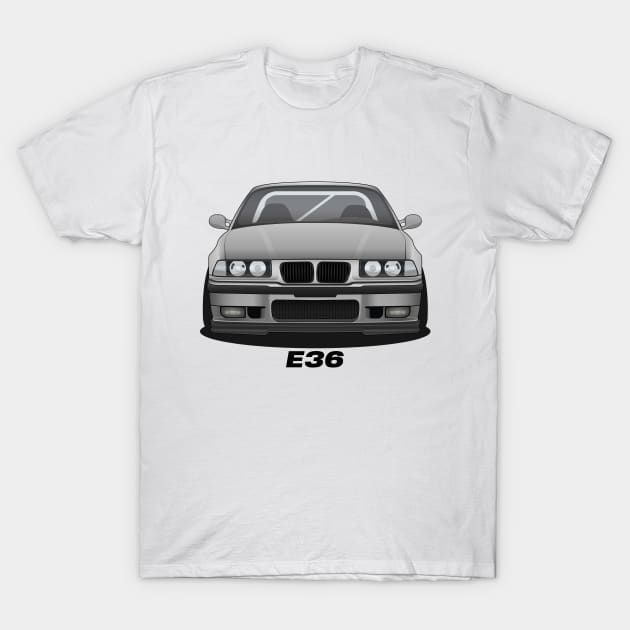 Silver E36 T-Shirt by turboosted